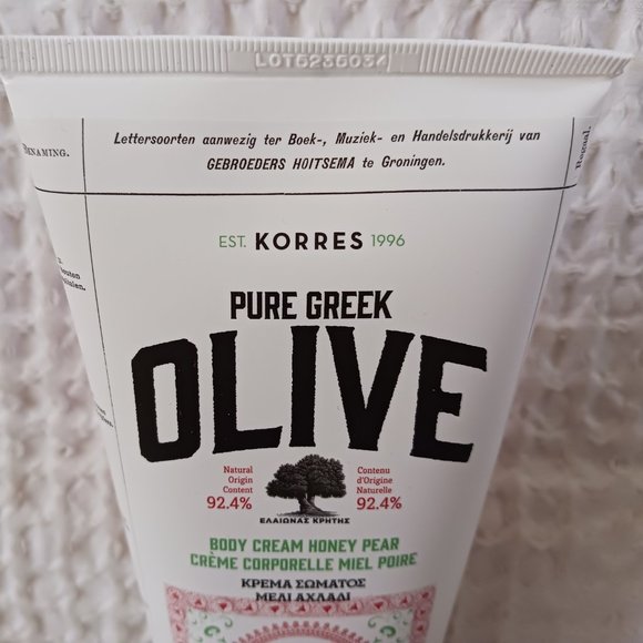 KORRES Pure Greek OLIVE Body Cream HONEY PEAR Lotion 13.53oz Jumbo Size … - Picture 5 of 10